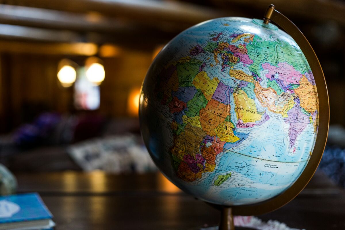 Globe avec continents